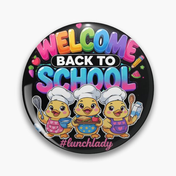 Item preview, Welcome Back to School Lunch Lady Cute Duck Chef Colorful School designed and sold by Zizo-DR44.