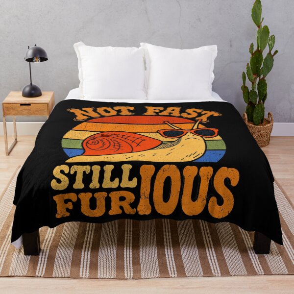 Item preview, Not Fast Still Furious Funny Retro Snail designed and sold by NoeValdric.