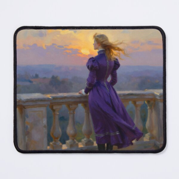 Item preview, Victorian Woman in Purple Dress at Sunset designed and sold by Zeph1.