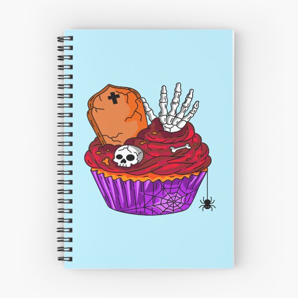 Item preview, Cute Halloween Horror Bakery Cake Topped with Skull Witch Hat and Eyeball Cartoon Vector Illustration designed and sold by RS4you.
