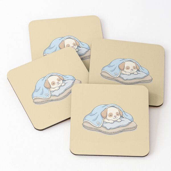 Item preview, Cute Sleeping Puppy Cozy Dog Under Blanket Kawaii Illustration designed and sold by Indraokta22.