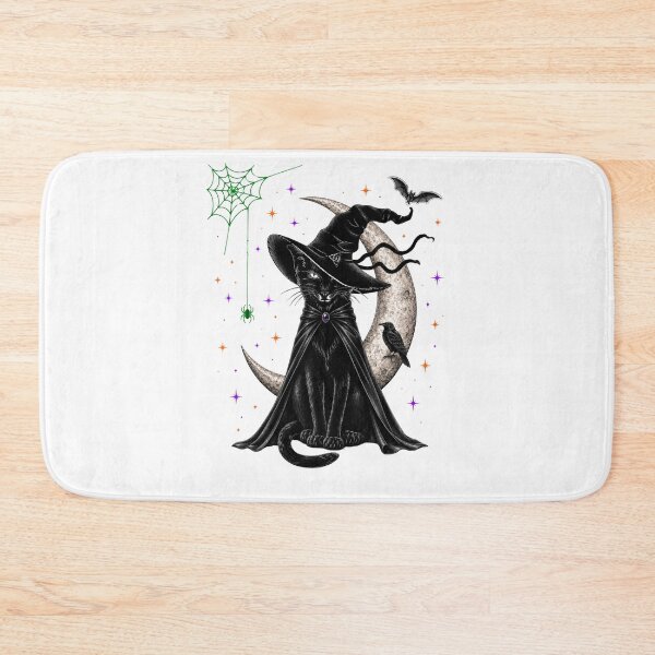 Item preview, BLACK CAT WITCH HALLOWEEN MOON designed and sold by OskarTrendz.
