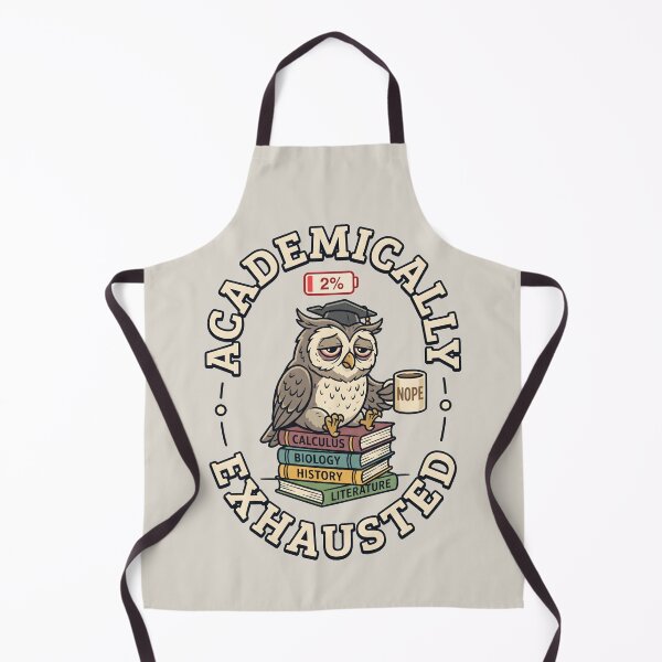 Item preview, Academically Exhausted - Tired Student College Humor Owl designed and sold by SplashTastic.