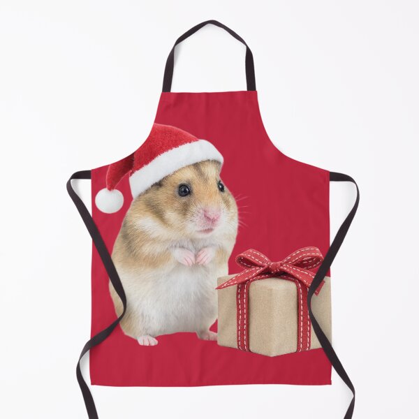 Item preview, Christmas Santa Hat Hamster Holiday Illustration designed and sold by bosamji.