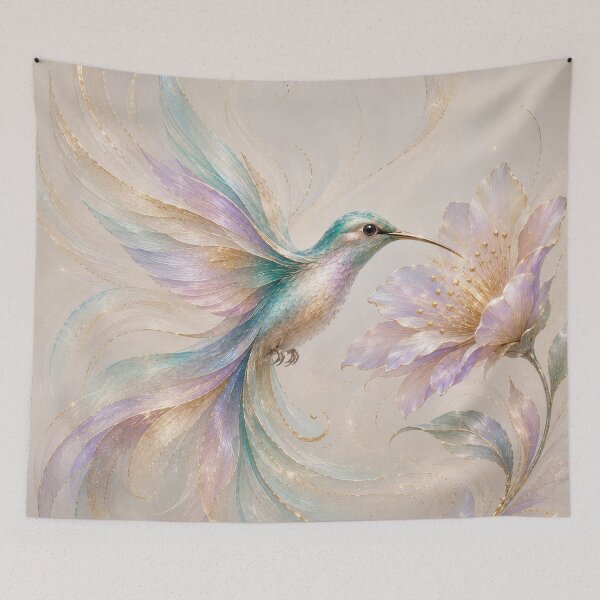 Item preview, Ethereal Hummingbird and Lilac designed and sold by aurelixagency.