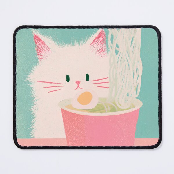 Item preview, Fur Baby Loves Ramen – Cute Kawaii Cat Art designed and sold by YohakuPause.