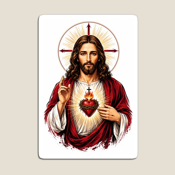 Item preview, Sacred Heart of Jesus | Divine Love & Faith | Christian Artwork designed and sold by ratansansaar.