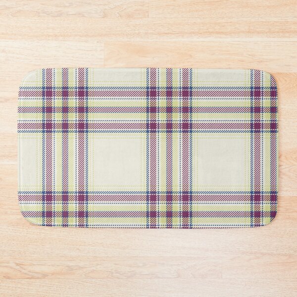 Item preview, Cream Plaid Tartan Burgundy Blue designed and sold by Zaya_art.