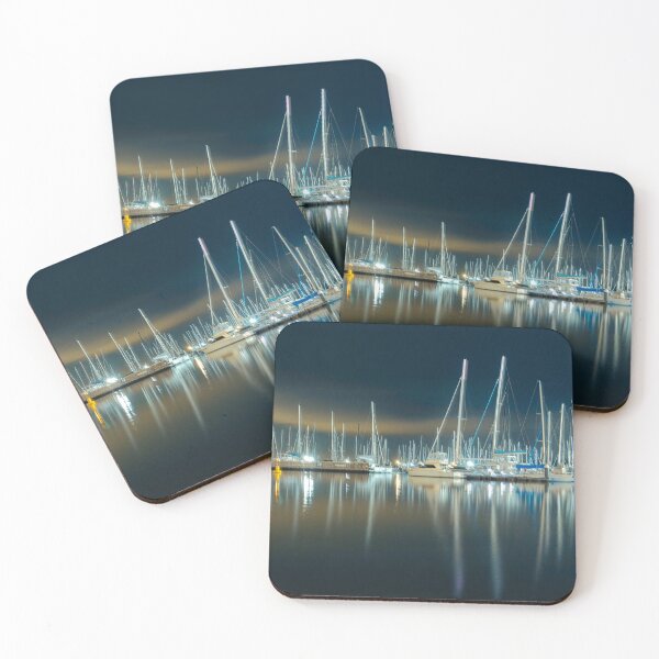 Item preview, Harbour Boats at Night designed and sold by Twisted Light Images.