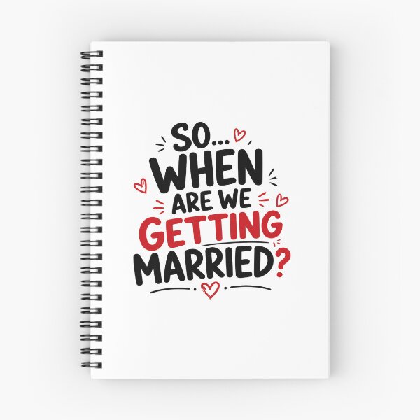Item preview, So… When Are We Getting Married? – Funny Romantic Couple Design designed and sold by Lovestickerco.