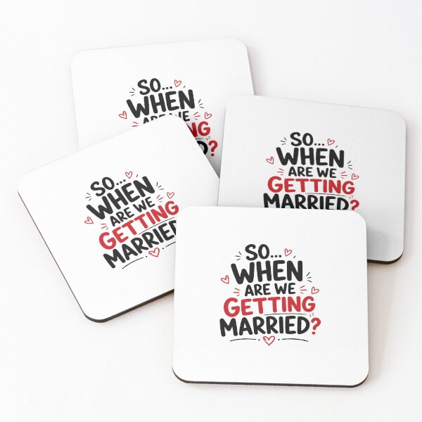 Item preview, So… When Are We Getting Married? – Funny Romantic Couple Design designed and sold by Lovestickerco.