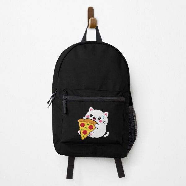 Item preview, Chubby Cat Holding Pizza Kawaii Embroidery Patch designed and sold by ColorSplash123.