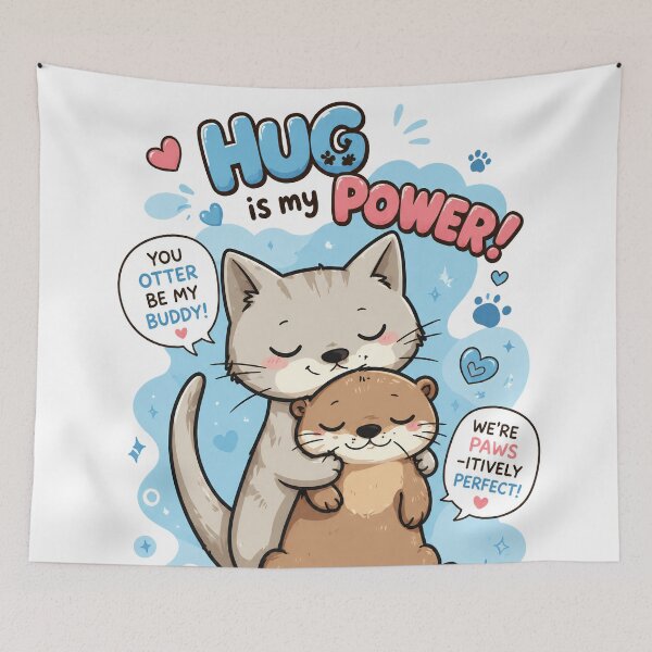 Item preview, hugging cat designed and sold by aliraweb.