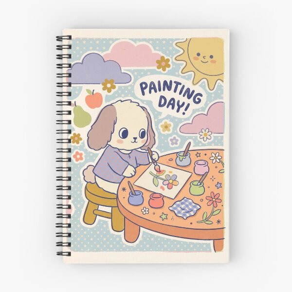 Item preview, Cute Bunny Painting Flowers – Cozy Artist Rabbit Illustration designed and sold by Cherry Dreams.