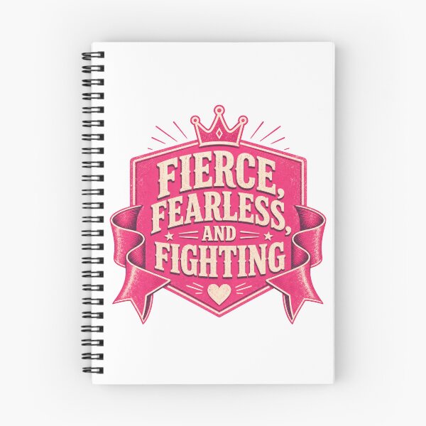 Item preview, Fierce, Fearless, and Fighting - Pink Badge designed and sold by Heather Renees Designs.