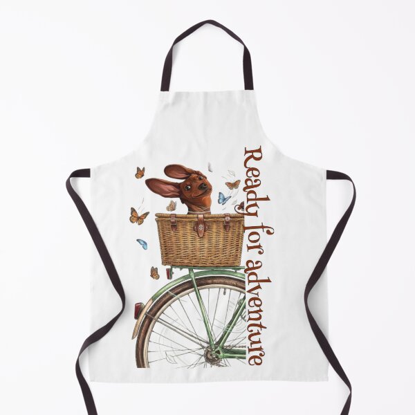 Item preview, Ready for Adventure Dachshund on Bicycle Artwork designed and sold by IvanaIka.