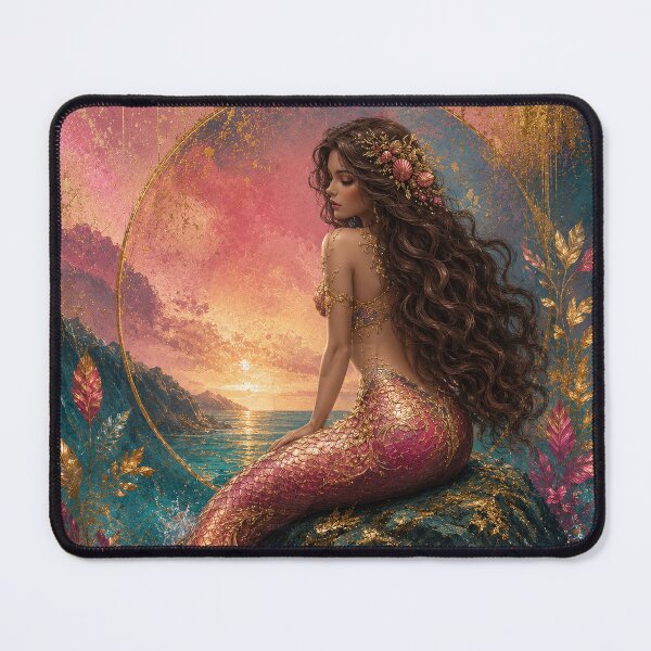 Item preview, Enchanting Sunset Mermaid designed and sold by aurelixagency.
