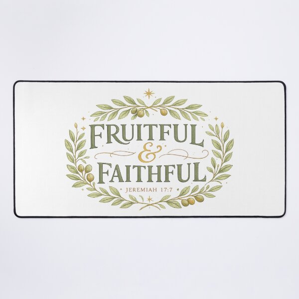Item preview, Fruitful and Faithful Jeremiah 17:7 Christian Botanical Scripture Design designed and sold by SoulThread Studio.