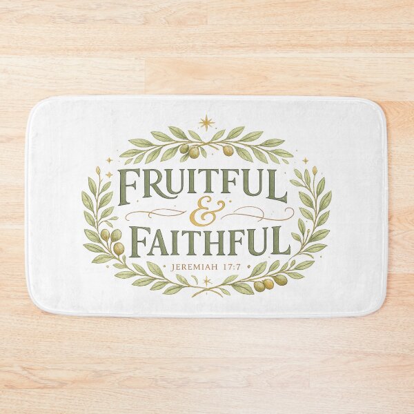 Item preview, Fruitful and Faithful Jeremiah 17:7 Christian Botanical Scripture Design designed and sold by SoulThread Studio.