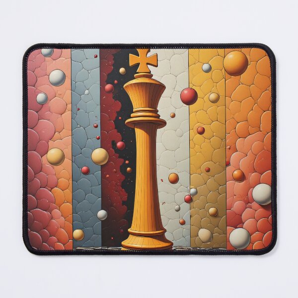 Item preview, King in a surreal chess game with colorful backgrounds designed and sold by Mianku | Für das Leben.