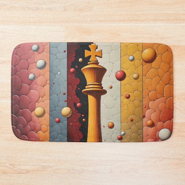 Item preview, King in a surreal chess game with colorful backgrounds designed and sold by Mianku | Für das Leben.