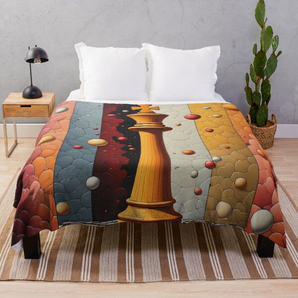 Item preview, King in a surreal chess game with colorful backgrounds designed and sold by Mianku | Für das Leben.