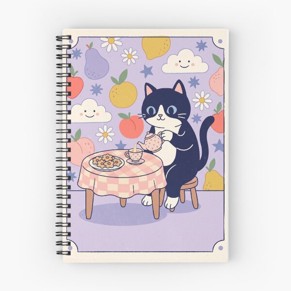 Item preview, Tuxedo Cat Tea Party – Cute Cozy Vintage Cat Illustration designed and sold by Cherry Dreams.