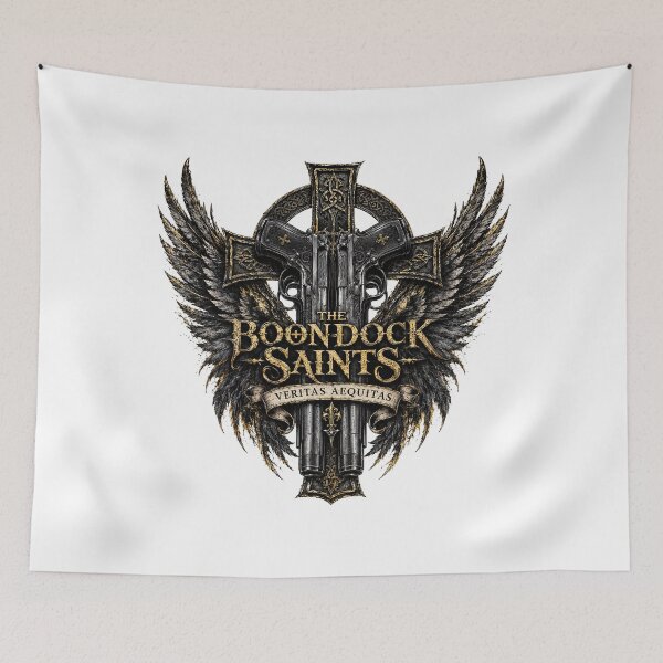 Item preview, The Boondock Saints, The Boondock Saints Veritas Aequitas Gothic Wings Fan Art designed and sold by graphic-genie.