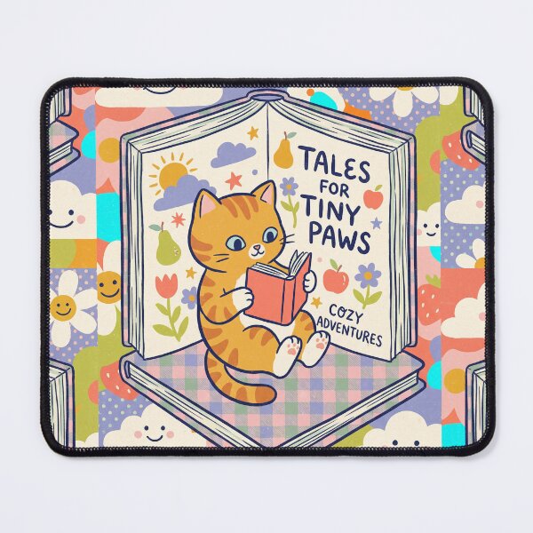 Item preview, Cute Orange Tabby Reading a Book – Cozy Book Lover Cat designed and sold by Cherry Dreams.