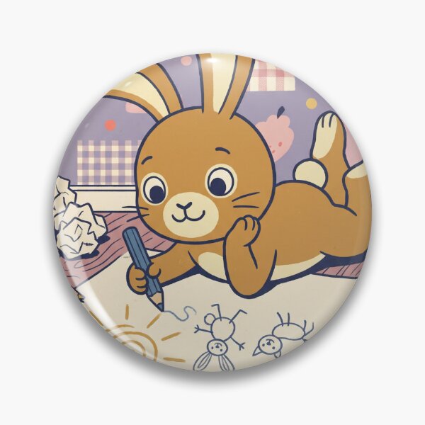 Item preview, Cute Brown Bunny Drawing – Whimsical Artist Rabbit Illustration designed and sold by Cherry Dreams.
