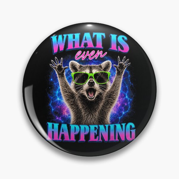 Item preview, What Is Even Happening Funny Shocked Raccoon designed and sold by NoeValdric.