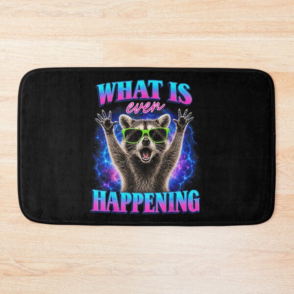 Item preview, What Is Even Happening Funny Shocked Raccoon designed and sold by NoeValdric.