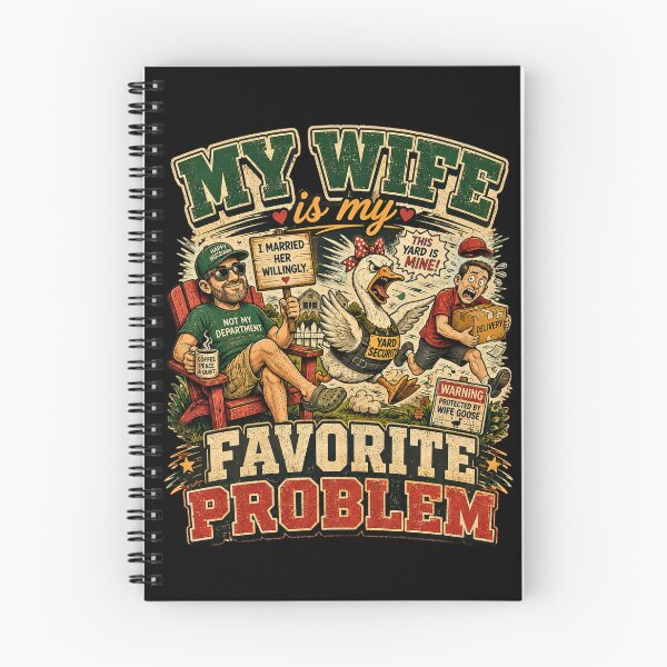 Item preview, My Wife Is My Favorite Problem Funny Angry Goose Guard Wife Husband Humor designed and sold by BumbleBloom7.