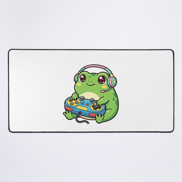 Item preview, Cute Gamer Frog Kawaii Retro Gaming Headset Controller Pastel Aesthetic designed and sold by mood-draftsman.