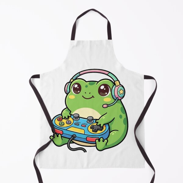 Item preview, Cute Gamer Frog Kawaii Retro Gaming Headset Controller Pastel Aesthetic designed and sold by mood-draftsman.
