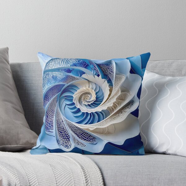 Item preview, Intricate Blue and White Spiral  designed and sold by Vicky Brago-Mitchell®.