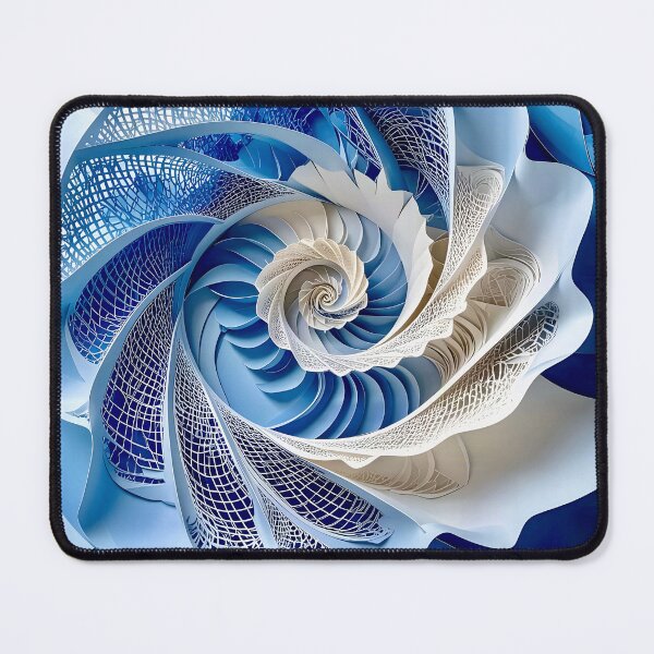 Item preview, Intricate Blue and White Spiral designed and sold by Vicky Brago-Mitchell®.