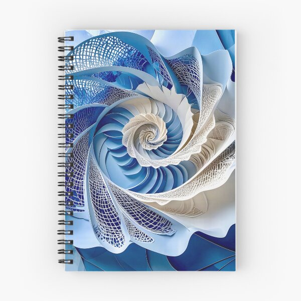 Item preview, Intricate Blue and White Spiral  designed and sold by Vicky Brago-Mitchell®.