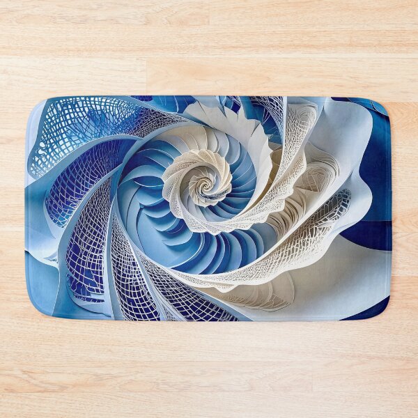 Item preview, Intricate Blue and White Spiral  designed and sold by Vicky Brago-Mitchell®.
