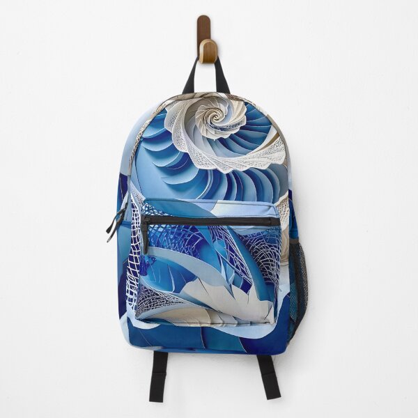 Item preview, Intricate Blue and White Spiral designed and sold by Vicky Brago-Mitchell®.