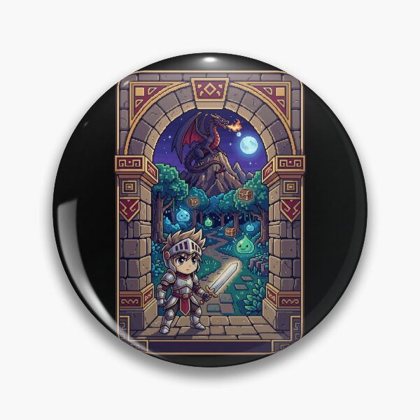 Item preview, Retro 16-Bit Pixel RPG Knight Dragon Quest Fantasy Gamer Aesthetic designed and sold by mood-draftsman.
