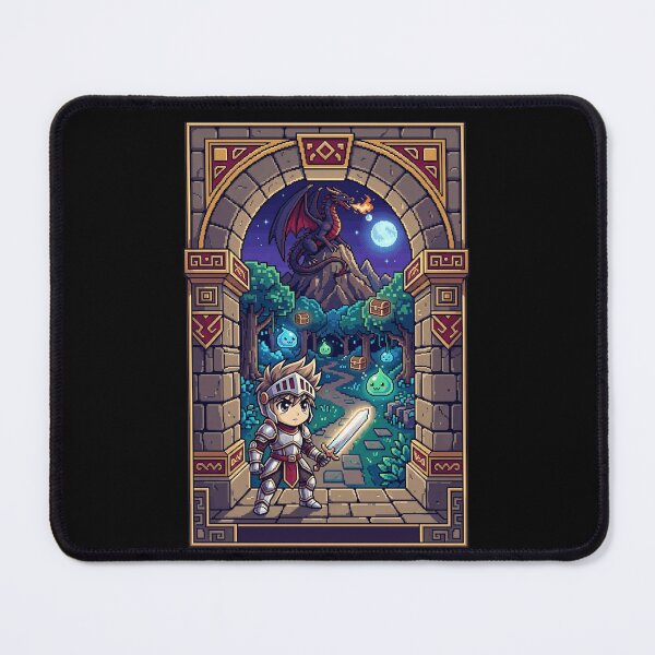 Item preview, Retro 16-Bit Pixel RPG Knight Dragon Quest Fantasy Gamer Aesthetic designed and sold by mood-draftsman.