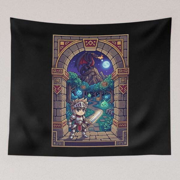 Item preview, Retro 16-Bit Pixel RPG Knight Dragon Quest Fantasy Gamer Aesthetic designed and sold by mood-draftsman.