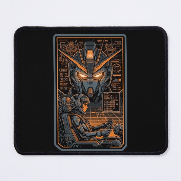 Item preview, Sci-Fi Anime Mecha Pilot Cockpit Cyberpunk Amber HUD Blueprint Aesthetic designed and sold by mood-draftsman.