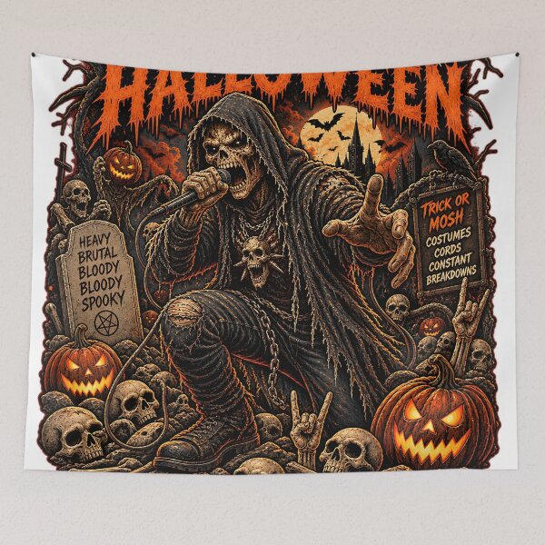 Item preview, Metal Halloween Trick or Mosh designed and sold by SpectacledBoi.