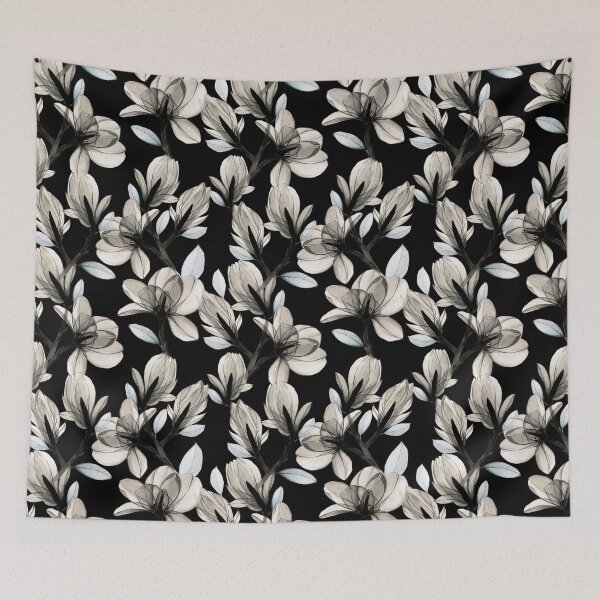 Item preview, Black and Beige Floral Botanical Seamless Pattern designed and sold by ​Jyoti Digital Artist.