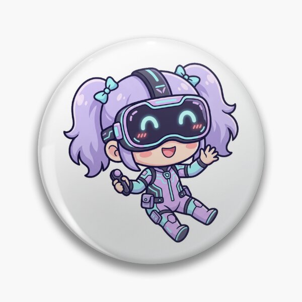 Item preview, Cute Chibi VR Gamer Girl Kawaii Anime Virtual Reality Sci-Fi Aesthetic designed and sold by mood-draftsman.