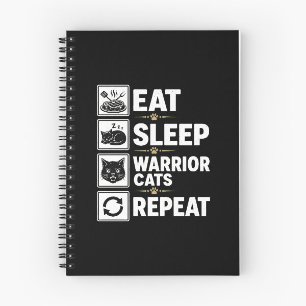 Item preview, Eat Sleep Warrior Cats Repeat Funny Cat Lover designed and sold by OlyvieArt.
