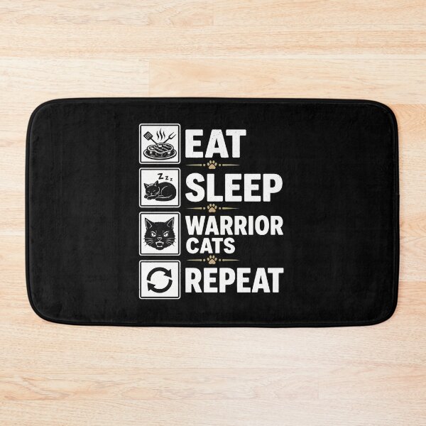Item preview, Eat Sleep Warrior Cats Repeat Funny Cat Lover designed and sold by OlyvieArt.