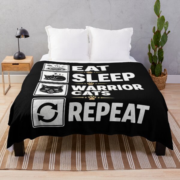 Item preview, Eat Sleep Warrior Cats Repeat Funny Cat Lover designed and sold by OlyvieArt.